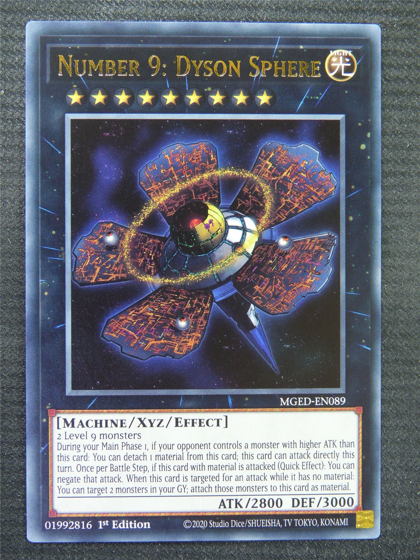 Number 9 Dyson Sphere MGED Rare - 1st ed - Yugioh Card #8SW