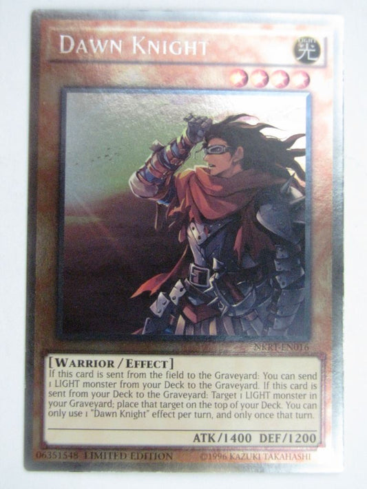 Yugioh Played Cards: DAWN KNIGHT NKRT PLATINUM RARE # 29H89