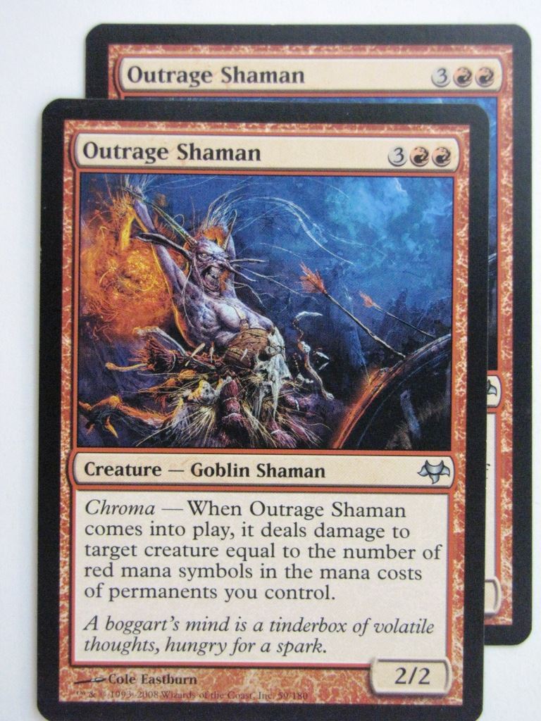 MTG Magic Cards: OUTRAGE SHAMAN x2 # 23D65