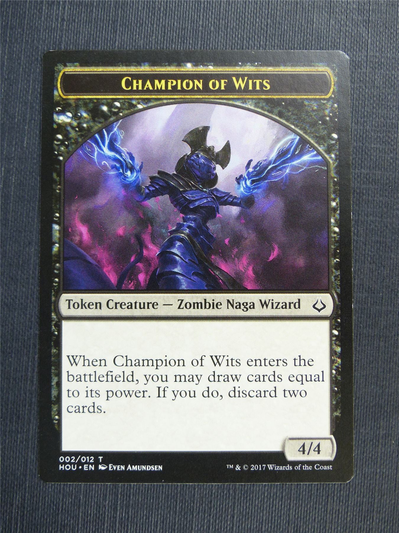 Champion of Wits / Warrior - Mtg Magic Token Cards #4PD
