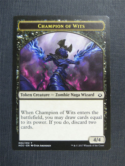 Champion of Wits / Warrior - Mtg Magic Token Cards #4PD