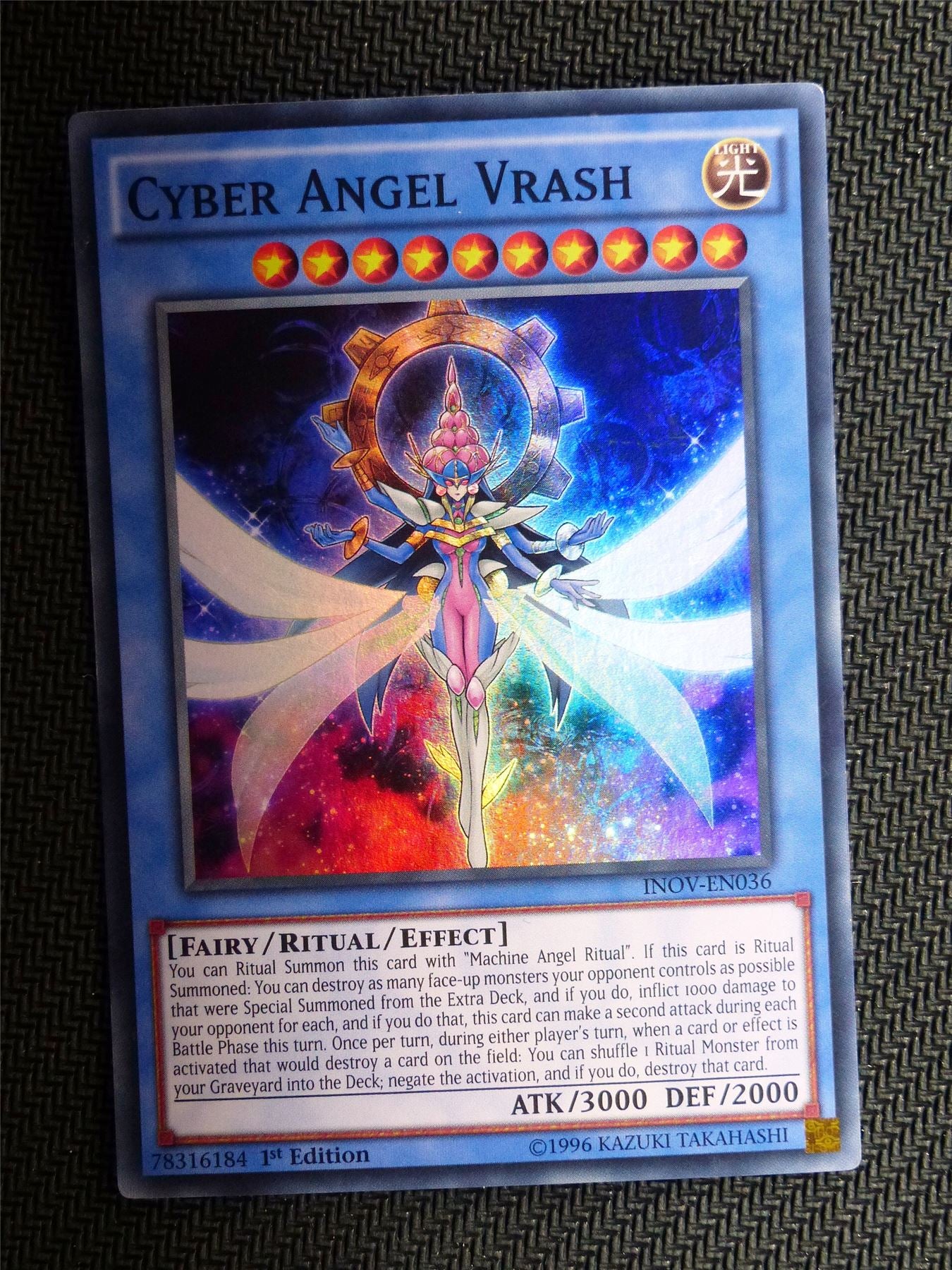 Cyber Angel Vrash - INOV - Super Rare - Yugioh Card # 1F19