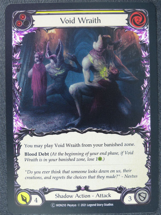 Void Wraith Yellow Foil - Monarch Unlimited - Flesh and Blood Cards #JF