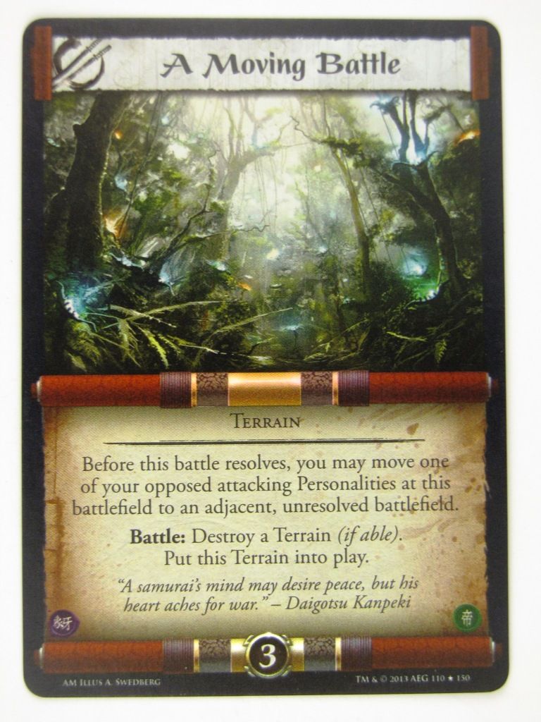 L5R Cards: Aftermath: A MOVING BATTLE FOIL # 14F78