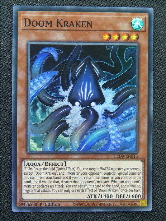 Doom Kraken LED9 Super Rare - 1st ed - Yugioh Card #8OL