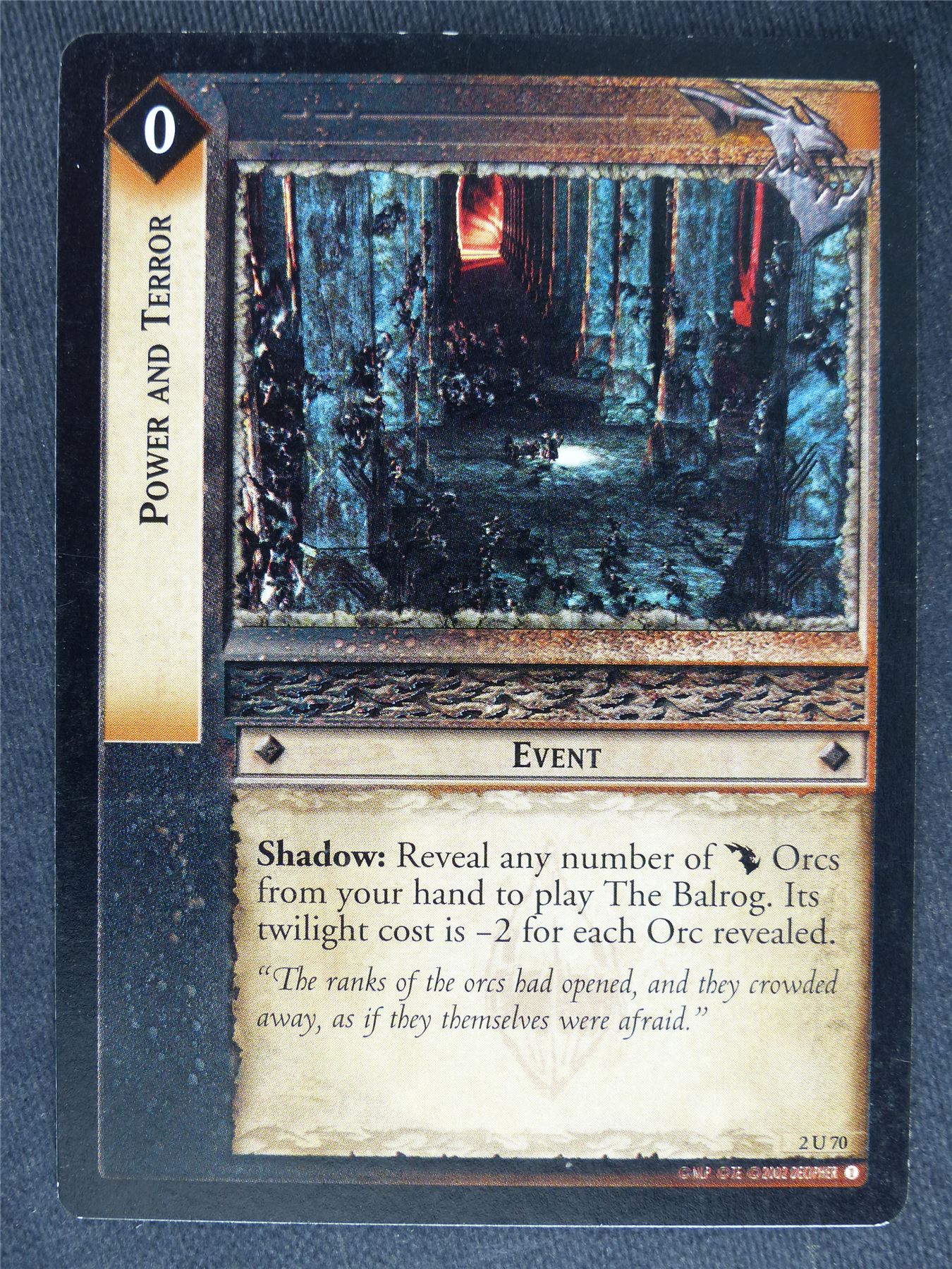 Power and Terror 2 U 70 - played - LotR Cards #MR