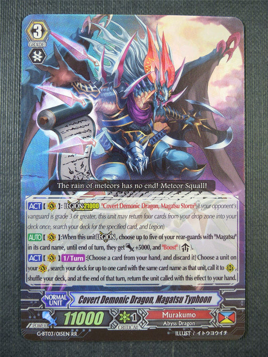 Covert Demonic Dragon Magatsu Typhoon G_BT03 RR - Vanguard Card #6YA