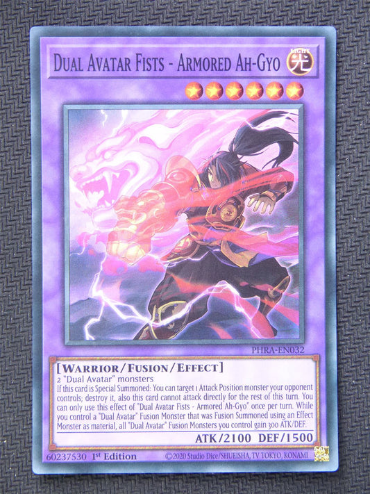 Dual Avatar Fists Armored Ah Gyo PHRA - Super Rare - Yugioh Card #5M1