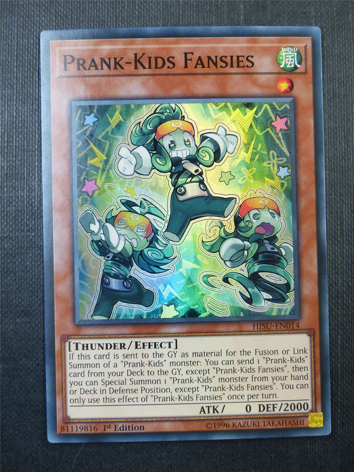 Prank-Kids Fansies HISU Super Rare - 1st ed Yugioh Card #2WP