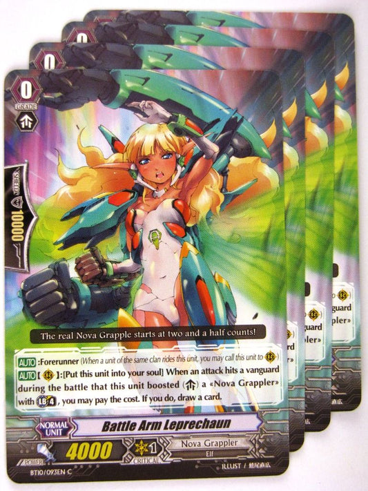 Cardfight!! Vanguard Cards: BATTLE ARM LEPRECHAUN x4 BT10