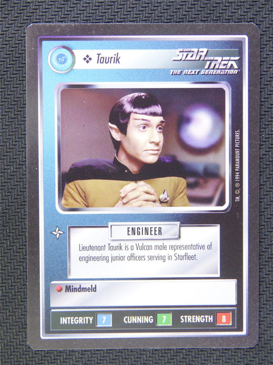 Taurik Black Border - Star Trek CCG Next Gen #4ZV