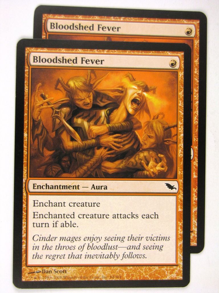 MTG Magic: the Gathering Cards: BLOODSHED FEVER x2: SHM