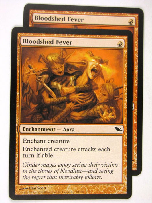 MTG Magic: the Gathering Cards: BLOODSHED FEVER x2: SHM