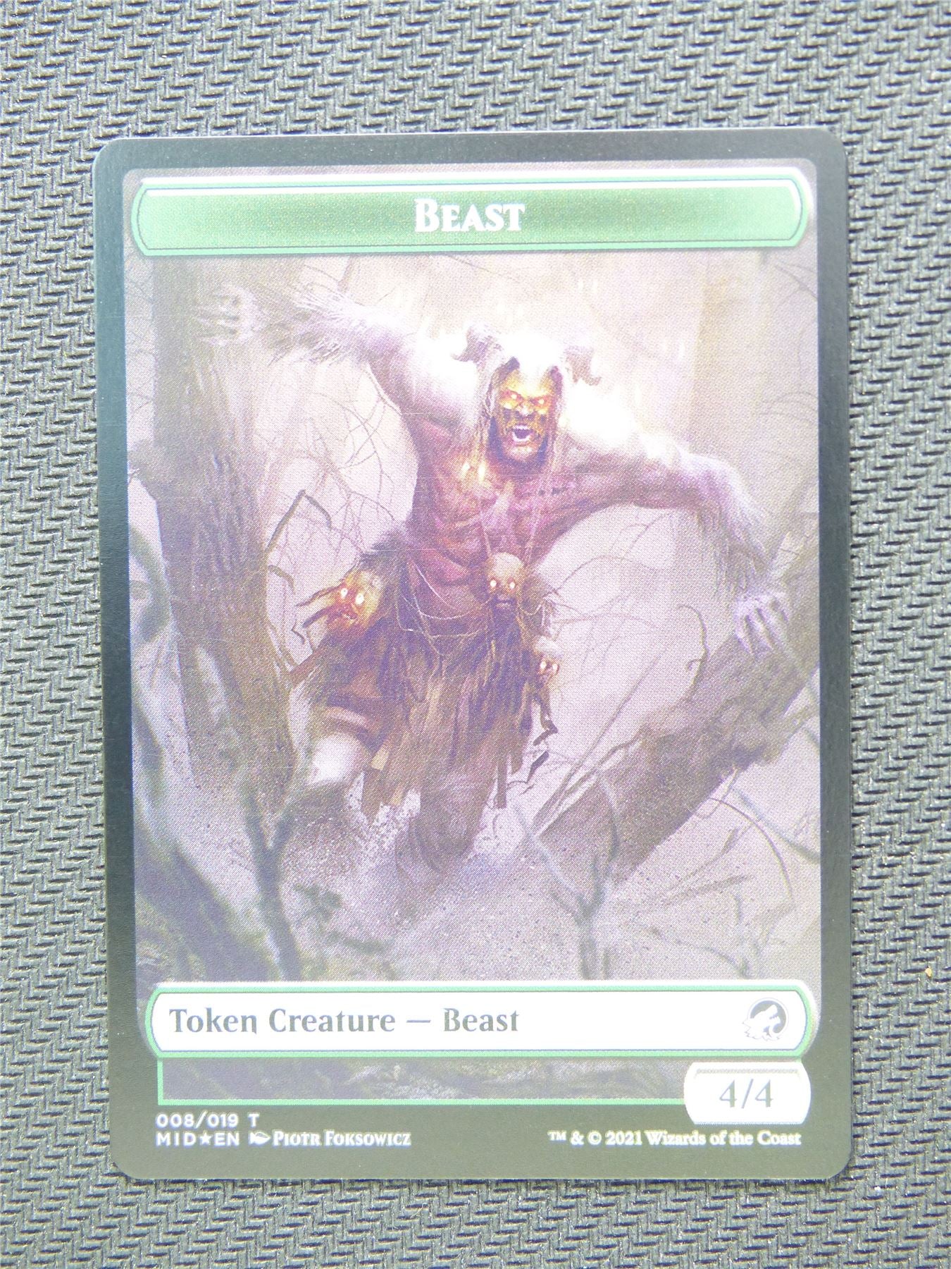 Beast and Zombie Foil Token - Innistrad - Mtg Card #3HE