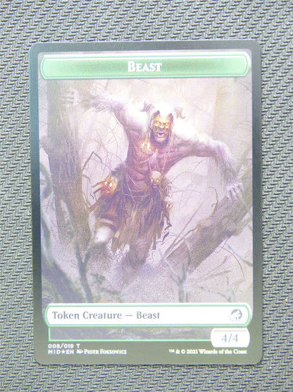 Beast and Zombie Foil Token - Innistrad - Mtg Card #3HE