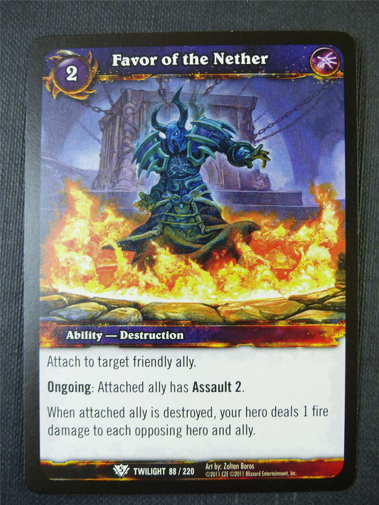 Favor of the Nether 88/220 - WoW Card #139