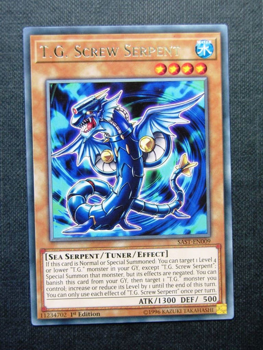 T.G. Screw Serpent SAST Rare - 1st ed - Yugioh Cards #1HD