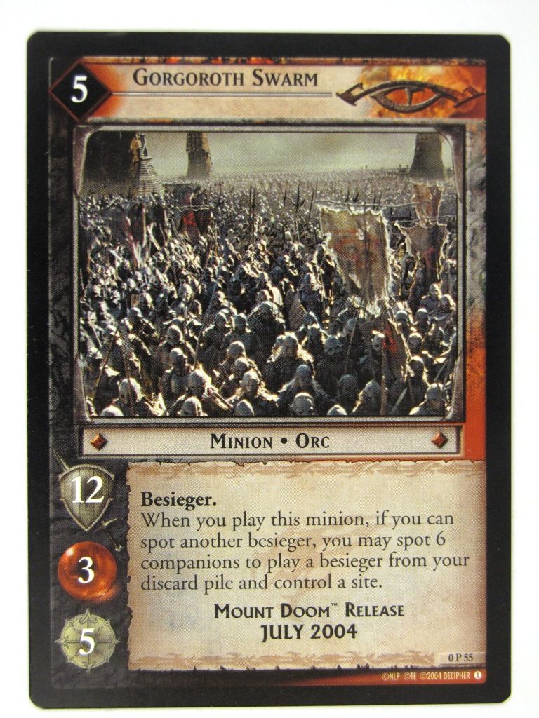 Lord of the Rings Cards: GORGOROTH SWARM 0 P 55 # 16E34