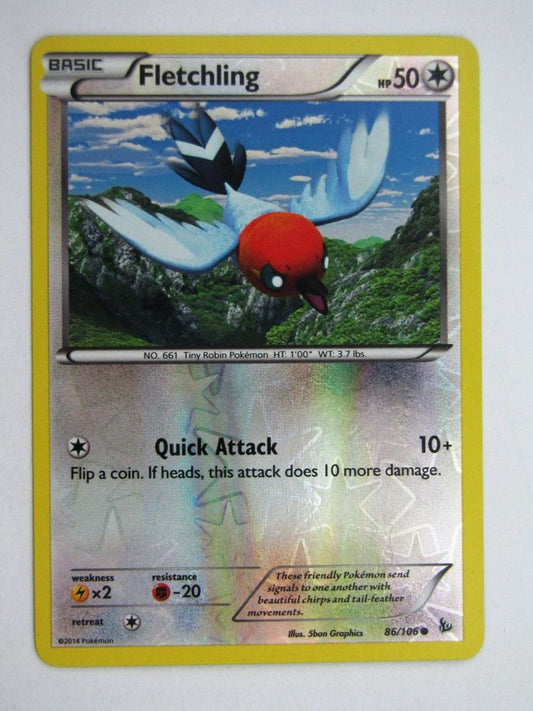 Pokemon Cards: FLETCHLING 86/106 REVERSE HOLO # 28C38