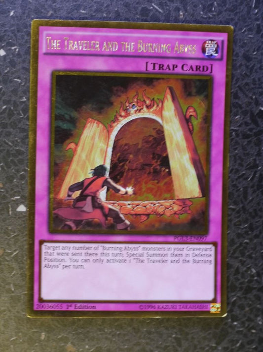 Yugioh Cards: THE TRAVELLER AND THE BURNING ABYSS  PGL3 GOLD RARE # 3F76