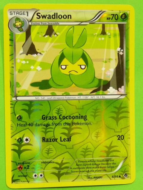 POKEMON B&W Foil Emerging Powers - SWADLOON 6/98