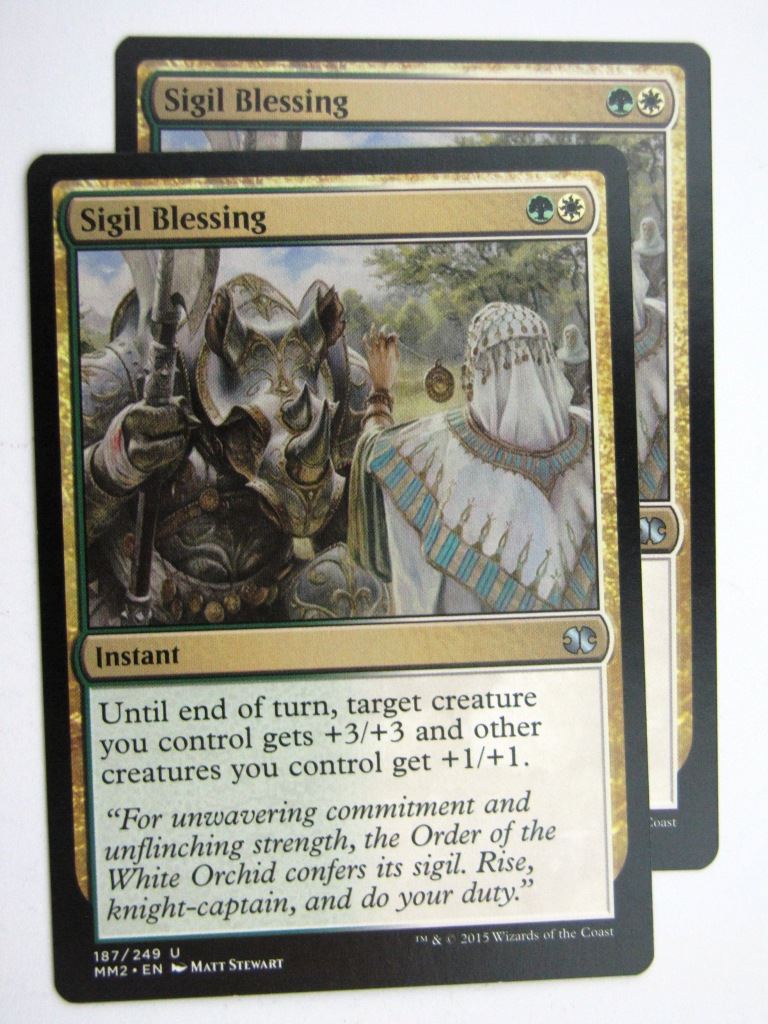 MTG MODERN MASTERS TWO: SIGIL BLESSING x2 # 28A73
