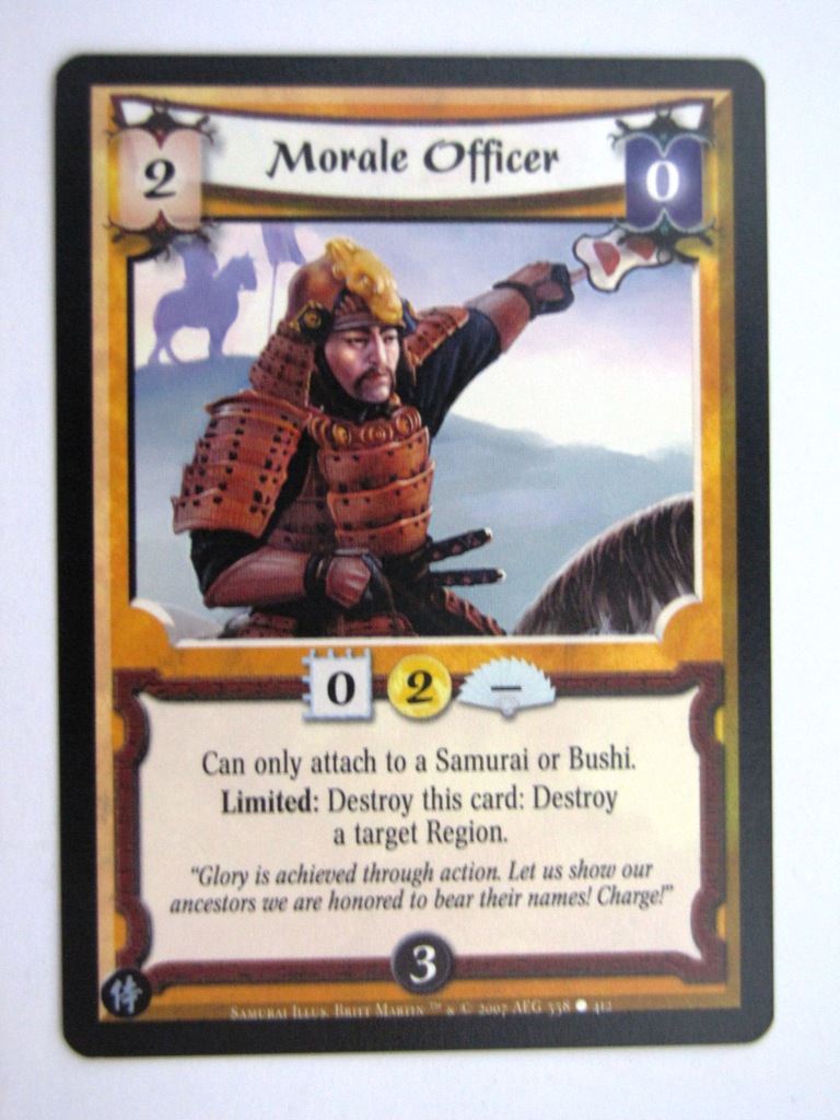 Vintage L5R Cards: MORALE OFFICER # 27H58