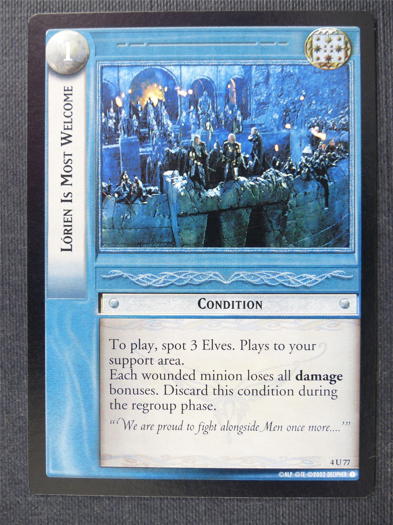 Lorien Is Most Welcome 4 U 77 - LotR Cards #2T7