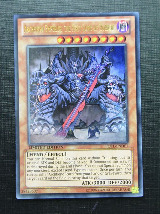 Yugioh Cards: ARCHFIEND EMPEROR, THE FIRST LORD OF HORROR JOTL ULTRA RARE # 16E69