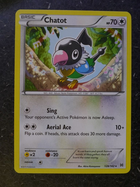 Pokemon Cards: CHATOT 128/162 RARE # 5J46