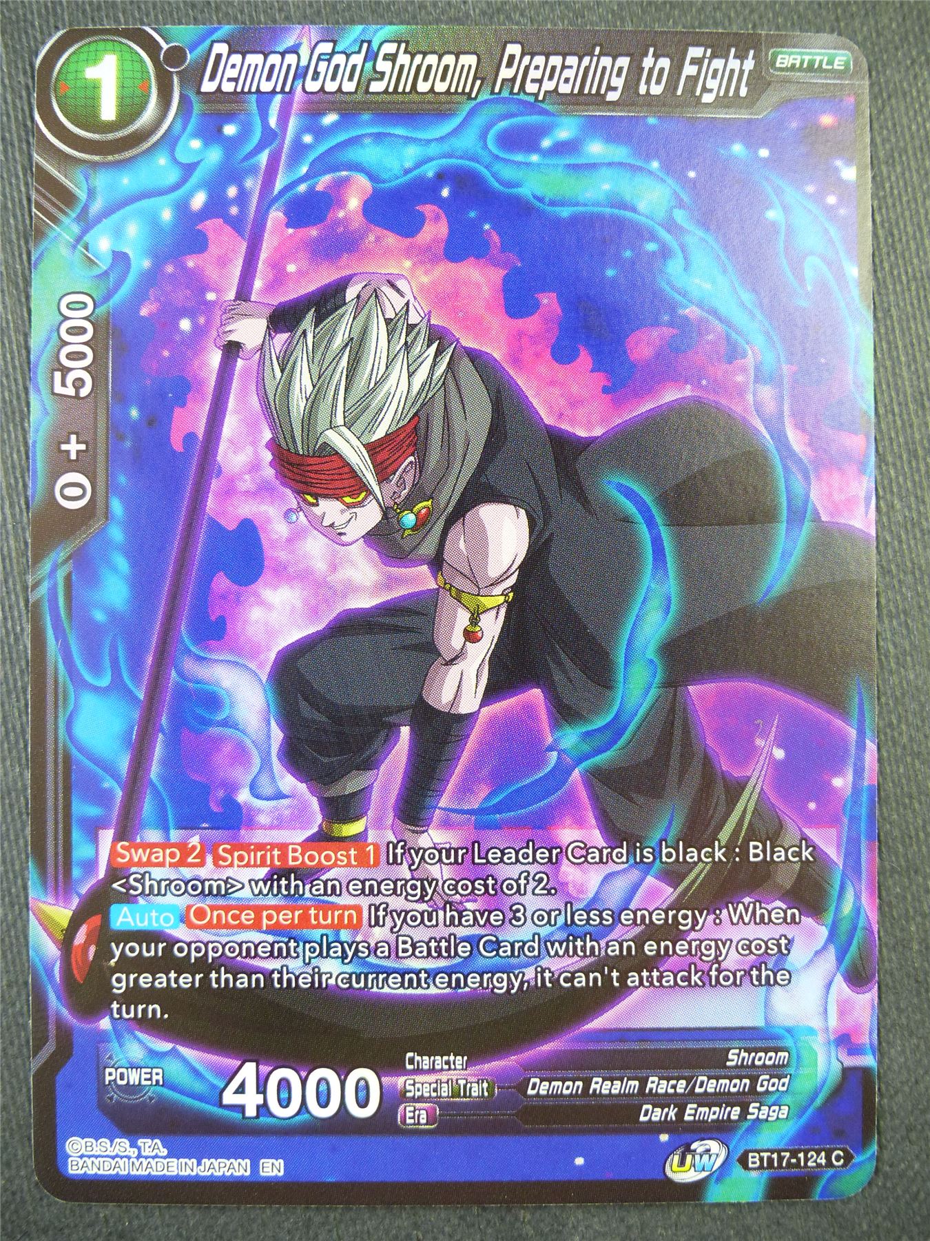 Demon God Shroom - Preparing to Fight BT17 Foil - Dragon Bal Super Card #8ZU