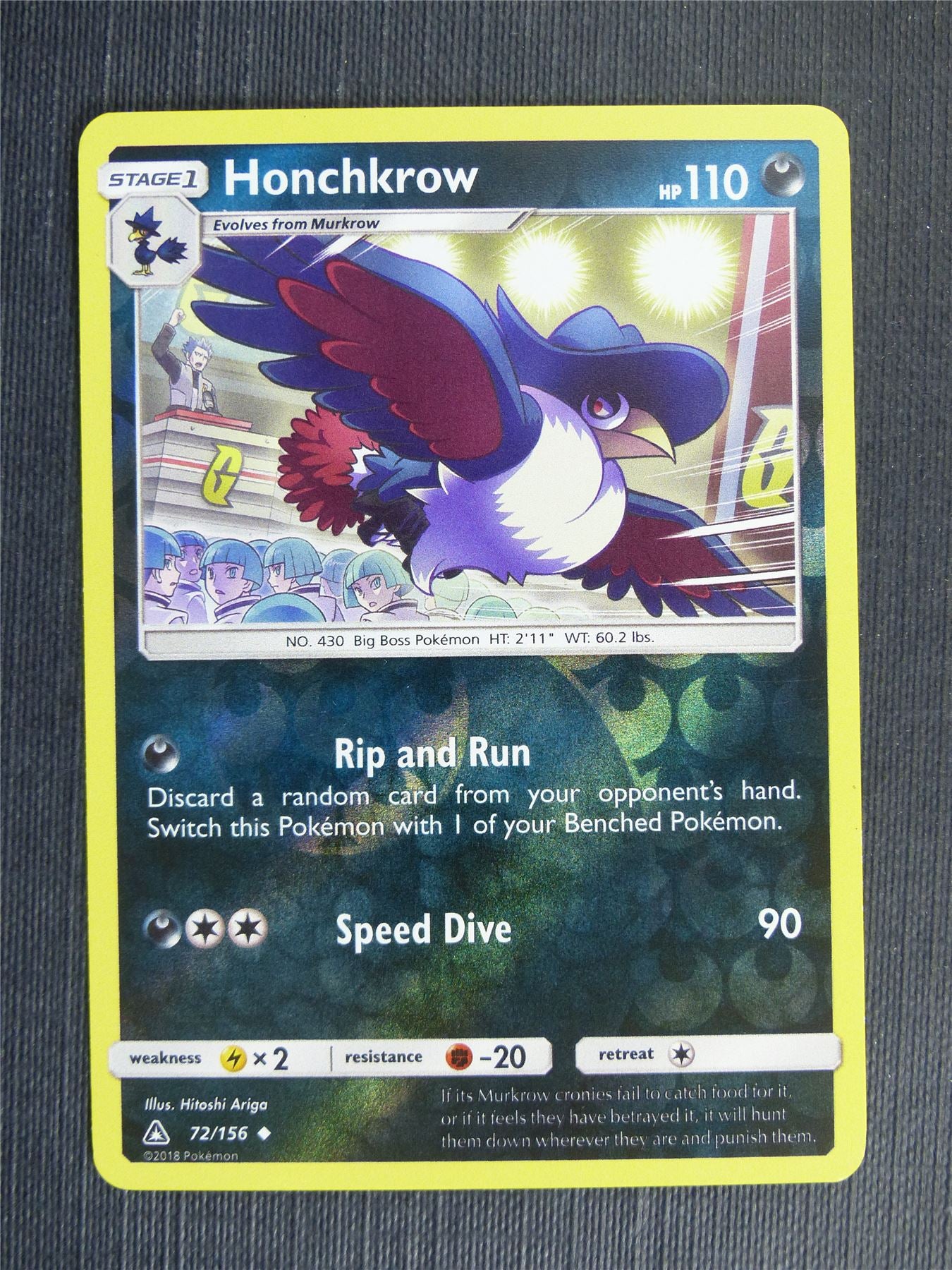 Honchkrow 72/156 Reverse Holo - Pokemon Cards #1T4