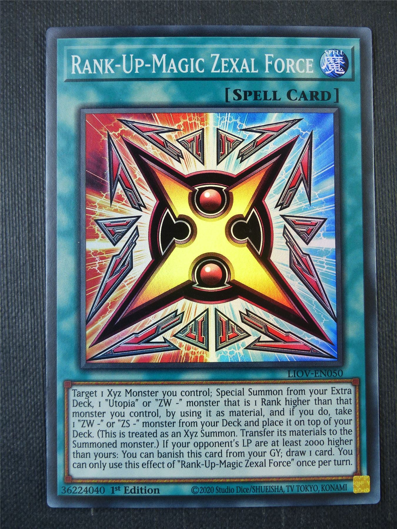 Rank-Up-Magic Zexal Force LIOV Super Rare - 1st ed Yugioh Card #9EU