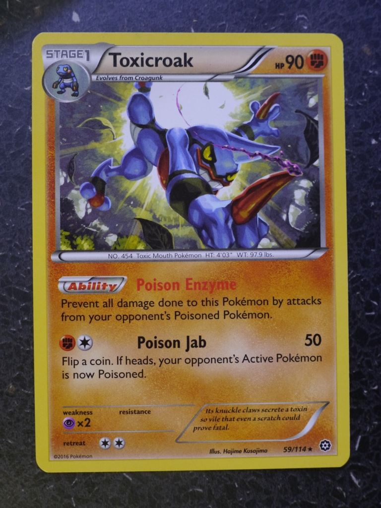 Pokemon Cards: TOXICROAK 59/114 RARE # 7B49