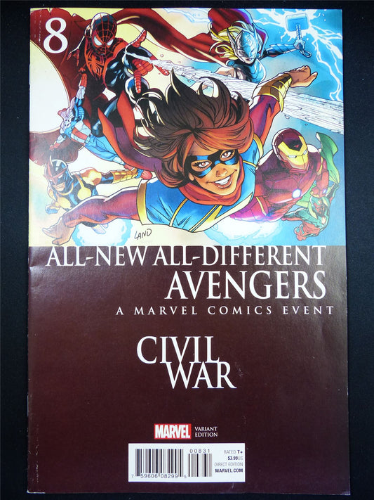 All-New All-Different AVENGERS: #8 Civil War Variant - Marvel Comic #MQ