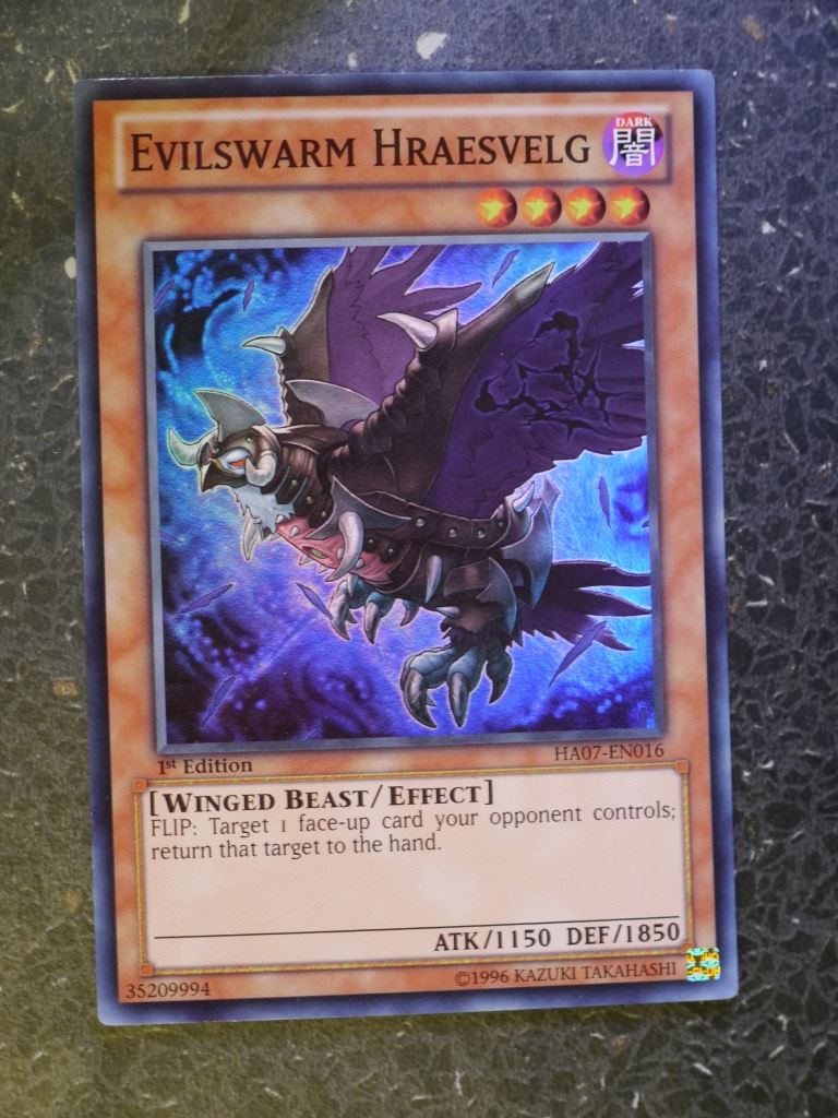 Yugioh Cards: EVILSWARM HRAESVELG HA07 SUPER RARE # 3B70