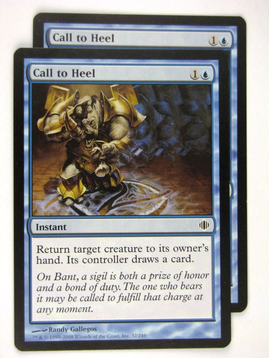 MTG Magic: The Gathering Cards: CALL TO HEEL x2: ALA