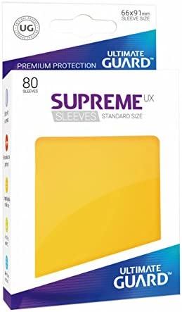 Yellow - 80 Pc - Matte Supreme UX Sleeves - Standard - Ultimate Guard #1M