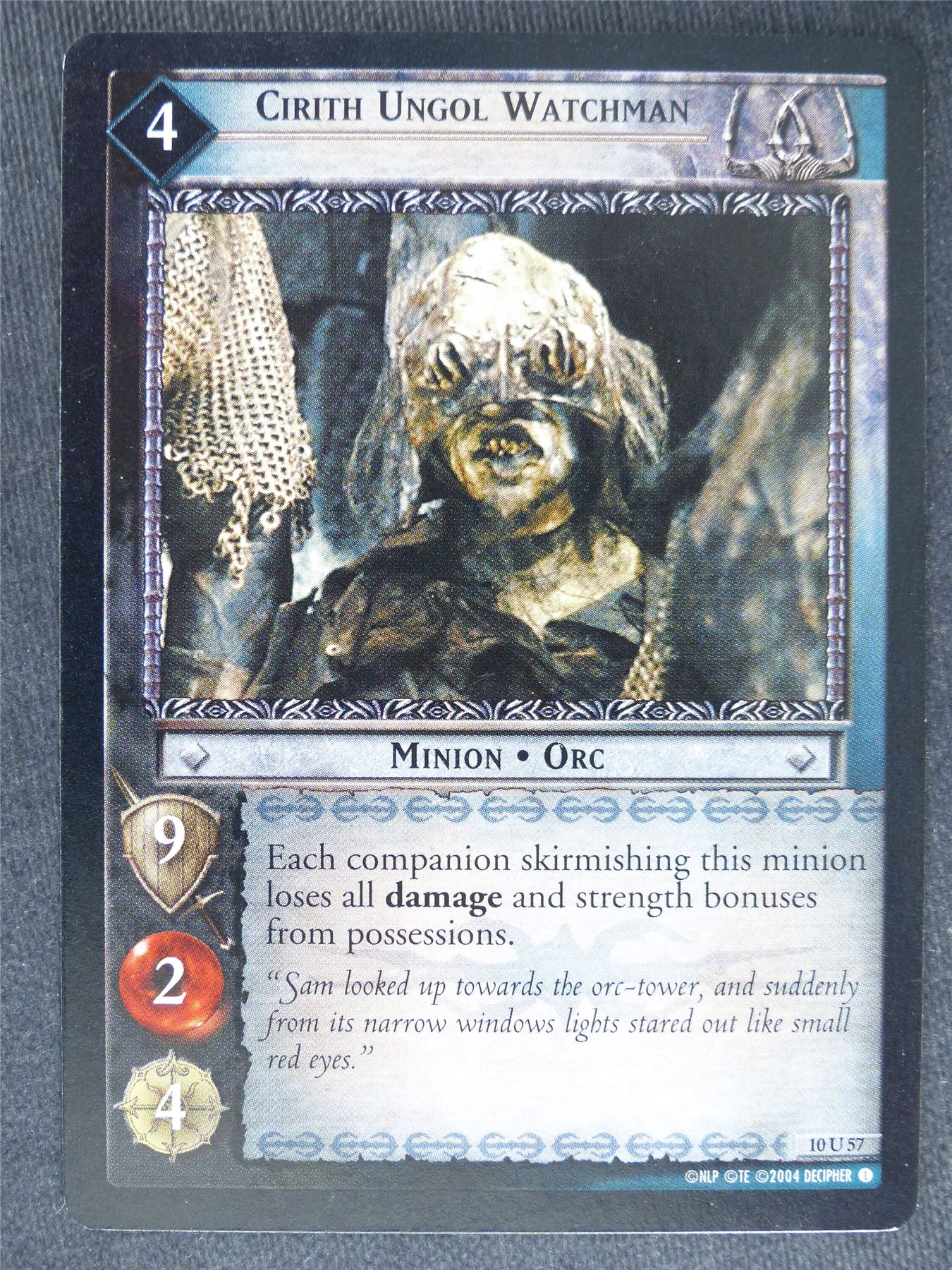 Cirth Ungol Watchman 10 U 57 - played - LotR Cards #QW