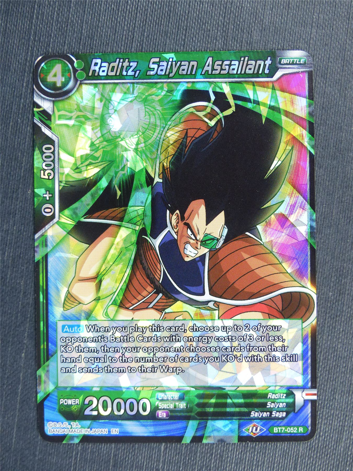 Raditz Saiyan Assailant R - Dragon Ball Super Cards #44Q