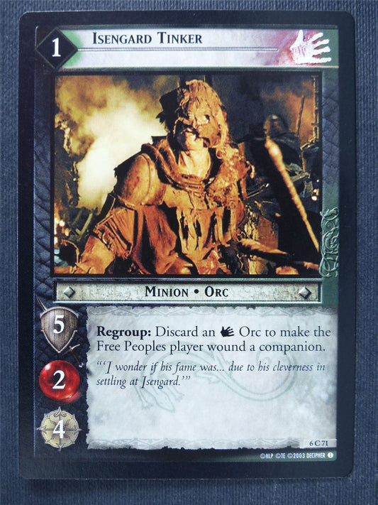 Isengard Tinker 6 C 71 - LotR Cards #3NR