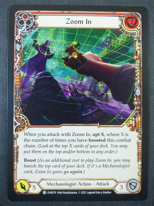 Zoom In Red - 1st ed Everfest - Flesh & Blood Card #6E8