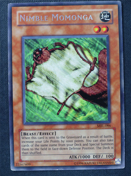 Nimble Momonga MRL Rare played - Yugioh Cards #5J