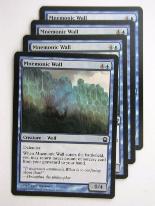 MTG Magic Cards: MNEMONIC WALL x4 Theros playset # 23J78
