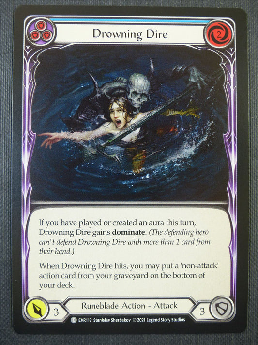 Drowning Dire  Blue - 1st ed Everfest - Flesh & Blood Card #6DC