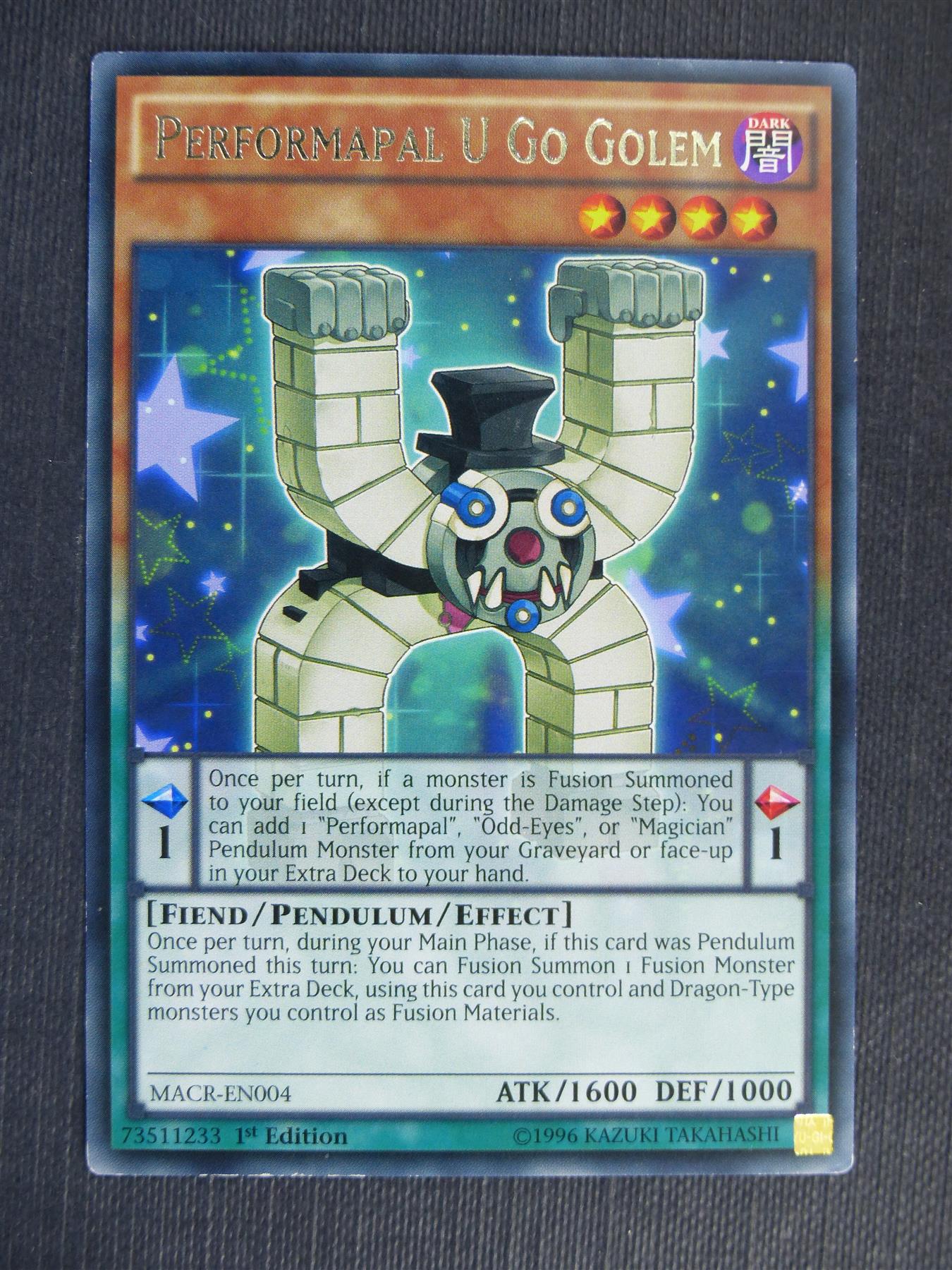 Performapal U Go Golem MACR Rare - 1st ed - Yugioh Cards #2S0