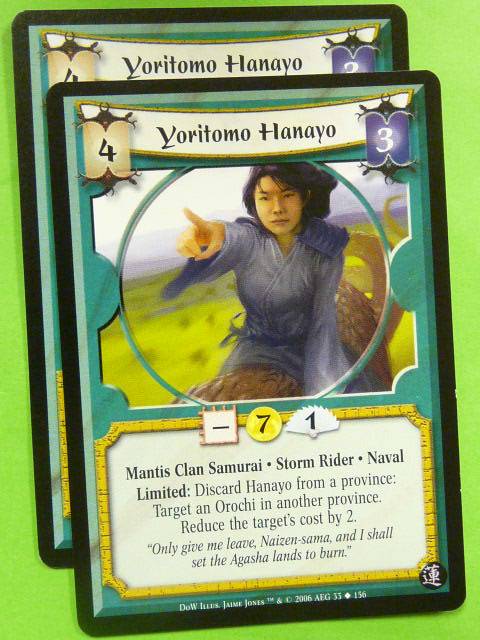 L5R Card Legend of Five Rings: YORITOMO HANAYO 33/156 x2