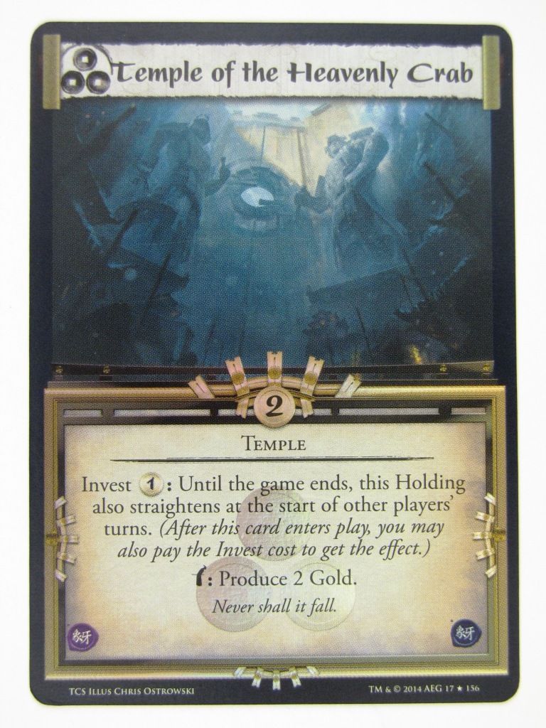 L5R Cards: The Coming Storm: TEMPLE OF THE HEAVENLY CRAB FOIL # 14F53