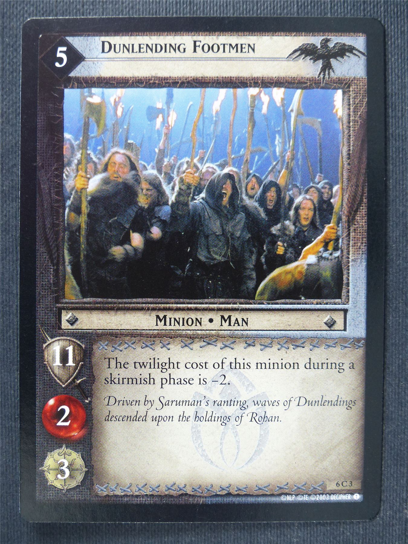 Dunlending Footmen 6 C 3 - LotR Cards #3MG