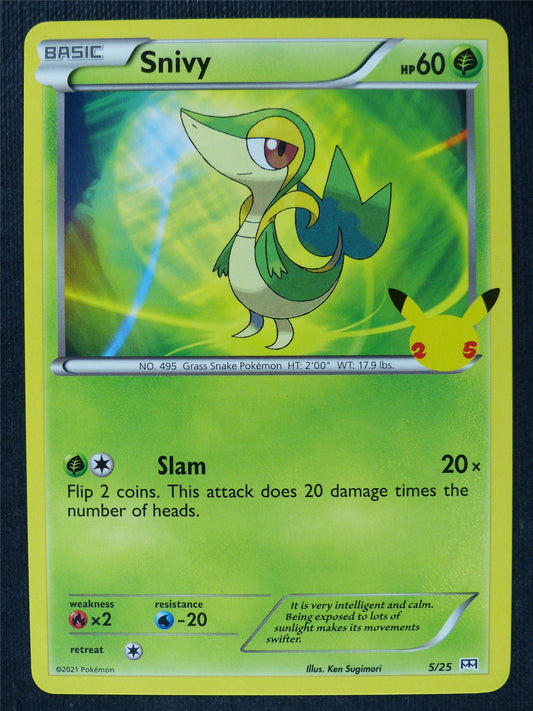 Snivy 5/25 McDonalds Card - Pokemon Cards #A